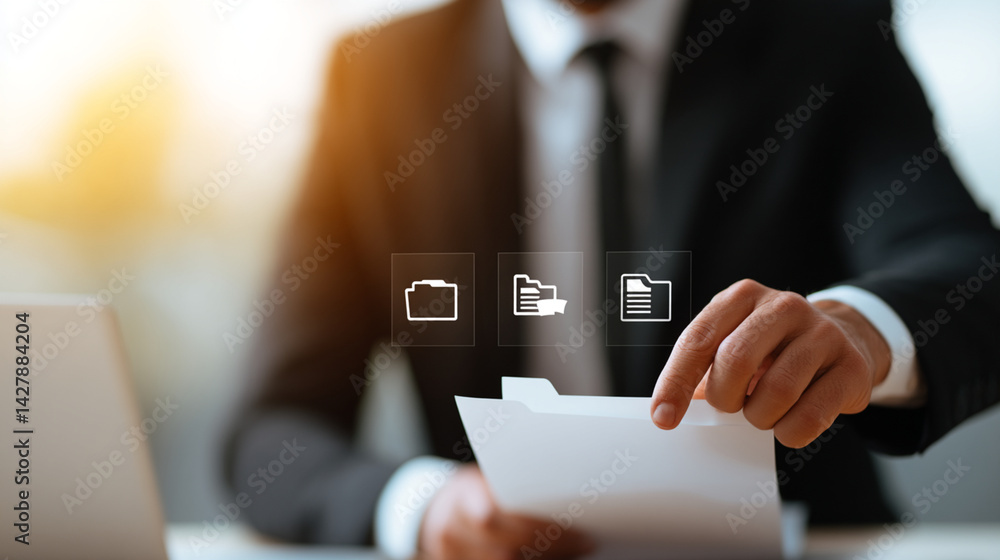 Poster document management system dms software business process automation workflow corporate file manageme