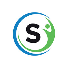 Success Logo combine with letter S vector template