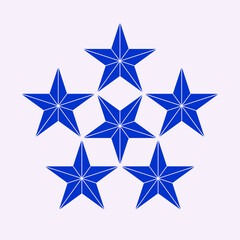 Obraz premium Geometric stars vector illustration