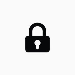 Lock icon, security icon design vector template