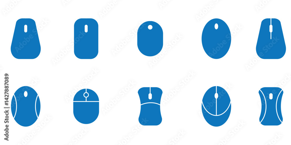 Poster mouse computer icon isolated on white background. illustration of mouse with cable, mouse icon vecto