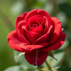 A rose in full bloom on a sunny spring day