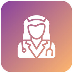 Vector Design Lady Doctor Icon Style