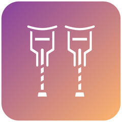 Vector Design Crutch Icon Style