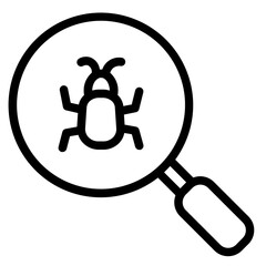 Bug Search Vpn Line Icon