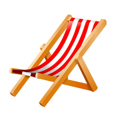 Beach chair summer icon design element 