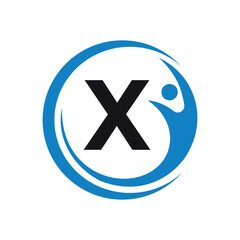 Success Logo combine with letter X vector template