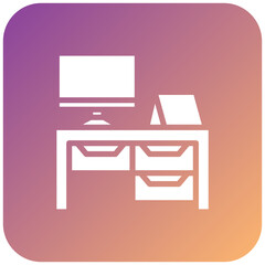 Vector Design Computer Table Icon Style