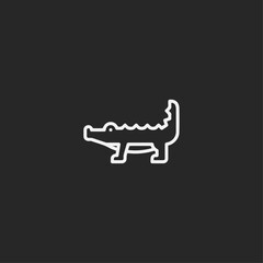 Crocodile icon flat vector design