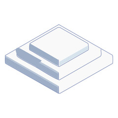 White winner podium geometric pedestal display showcase platform product presentation showcase mockup.