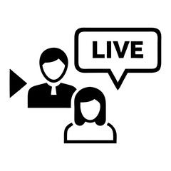 Live Chat Icon Vector Illustration for Online Support Communication and Customer Service Design