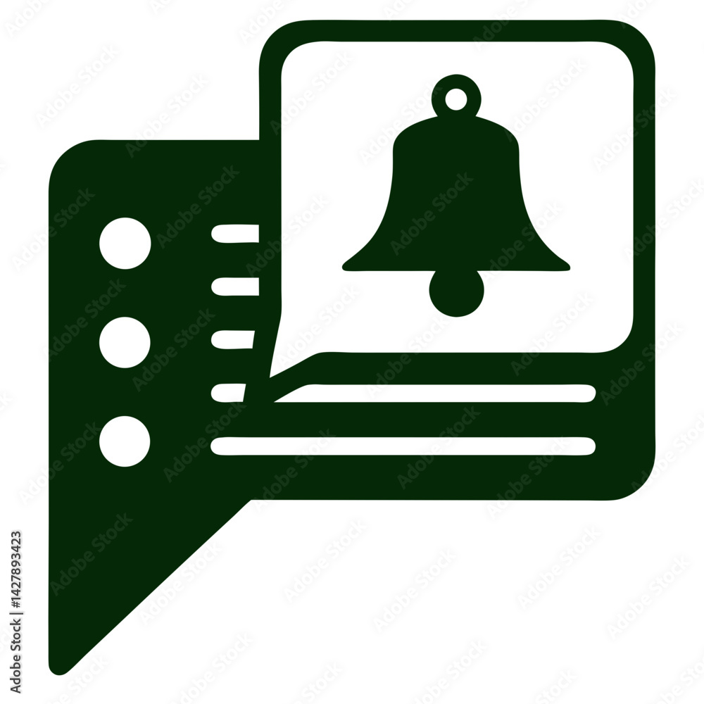 Poster message notification icon vector illustration