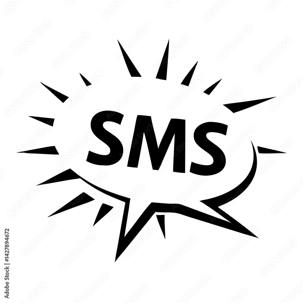 Poster sms text chat message symbol communication icon set vector illustration