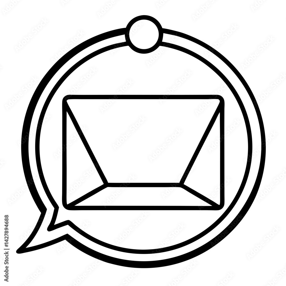 Poster sms text icon for instant text communication vector illustration