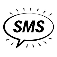 SMS Text Chat Message Symbol Communication Icon Set Vector Illustration