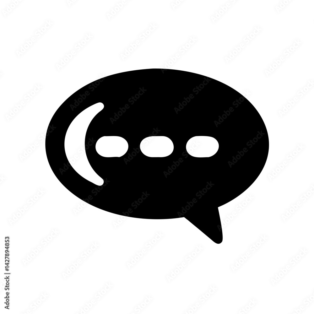 Poster speech bubble icon for messaging and instant communication vector illustration