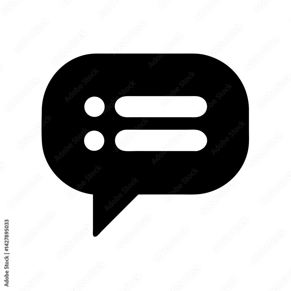 Poster speech bubble icon for digital social interaction and chat messaging vector illustration