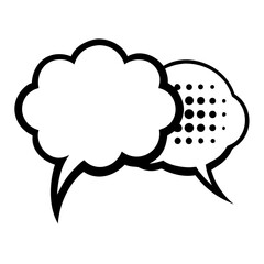 Speech Bubble Icon for Instant Online Messaging and Communication Vector Illustration