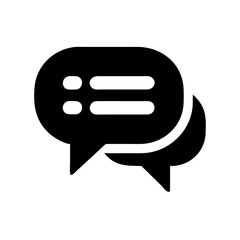 Speech Bubble Logo Icon for Digital Communication and Virtual Conversation Vector Illustration