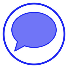 Speech Bubble Icon Representing Dialogue and Conversation Vector Illustration