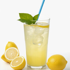 lemonade with lemon and mint
