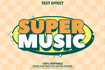 modern retro style editable text effect