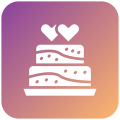 Wedding Cake Icon Style