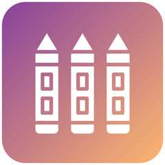 Fototapeta premium Crayons Icon Style