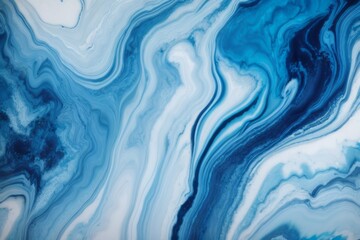 Obraz premium Abstract background blue and silver marble liquid ink texture