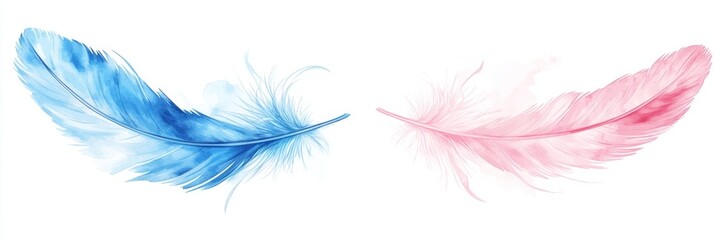 Delicate Dual Feathers
