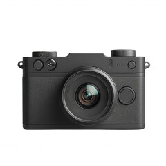Black digital camera compact camera photography equipment for professional on transparent background