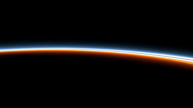 Earth's limb from space, sunset, atmosphere, horizon, science