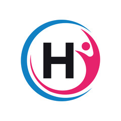 Success Logo combine with letter H vector template