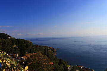 夕焼けのタオルミーナ
