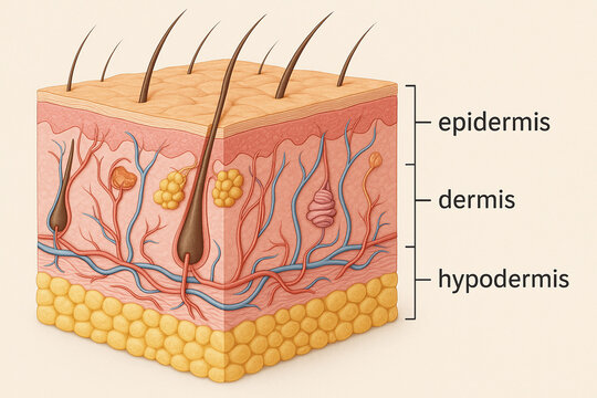 Human skin anatomy