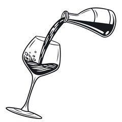 sleek black vector wine glass