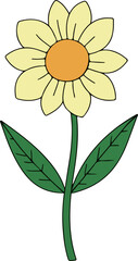 Cartoon Yellow Flower