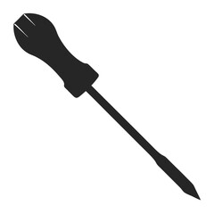 Screwdriver Silhouette Flathead Tool Vector Art