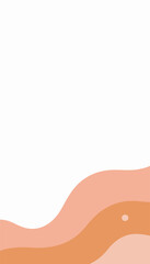 Abstract Peach and Orange Waves