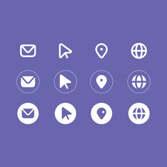 Web mobile icons pack. Vector icon illustration
