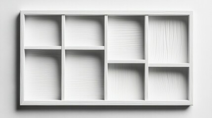 White Wooden Organizer with Compartments