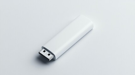 White USB Flash Drive Mockup