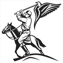 silhouette mobile phone display isolated