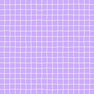 手描き風の白い線がカクカク動く方眼紙のシンプルな背景のループ動画（紫）【正方形ビデオ】