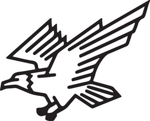 Eagle simple icon. Vector ICON all icon Viktor