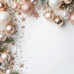 Festive Christmas Ornament Border