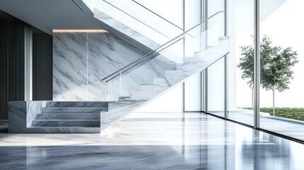 Obraz premium Modern minimalist office interior
