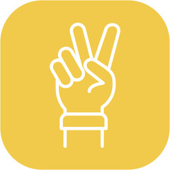 Fototapeta premium Victory Gesture Icon