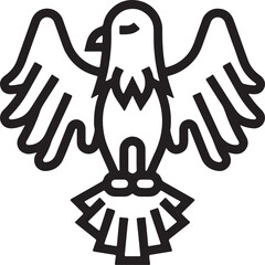 Eagle simple icon. Vector ICON all icon Viktor