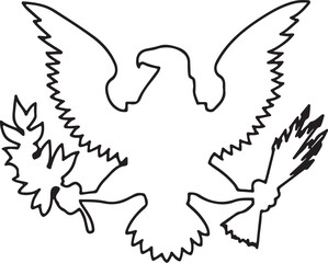 Eagle simple icon. Vector ICON all icon Viktor